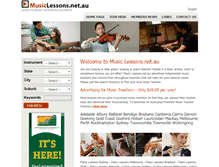 Tablet Screenshot of musiclessons.net.au